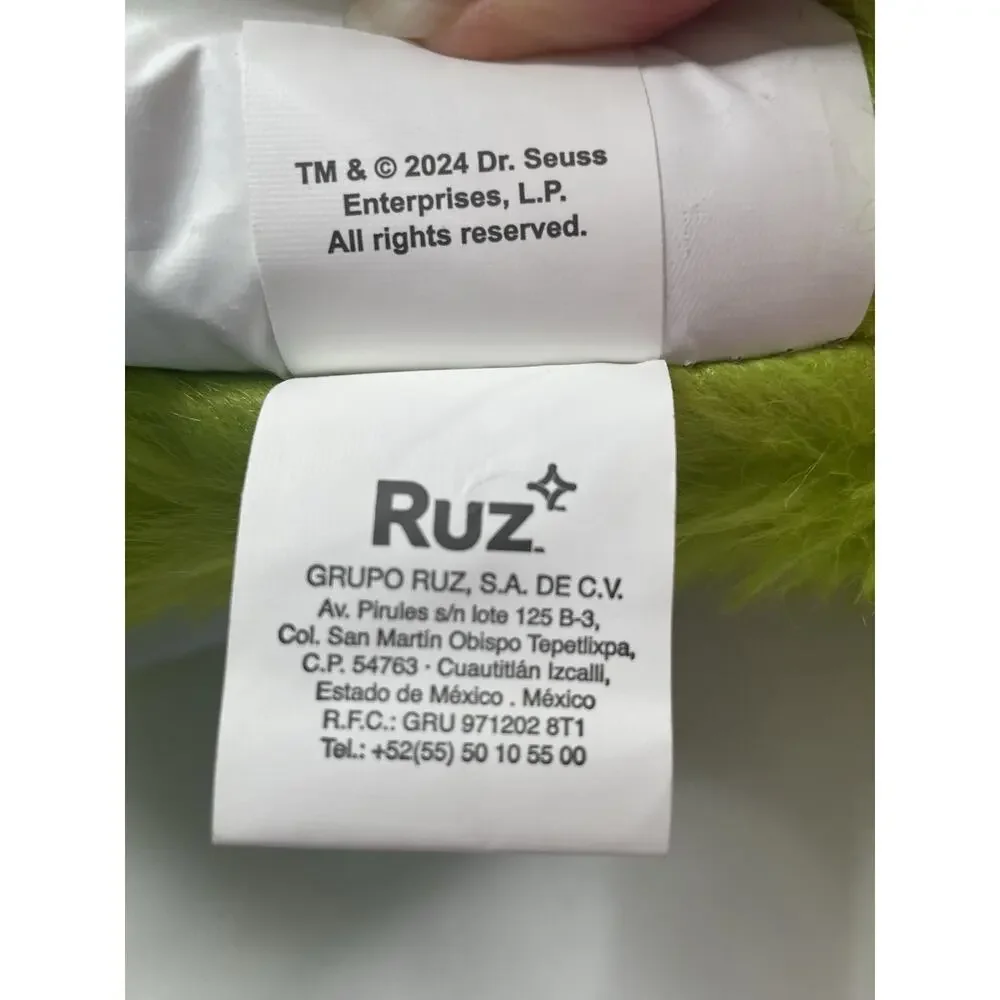 Dr. Seuss The Grinch 16x16 Green Faux Fur Christmas Throw Pillow Ruz 2024